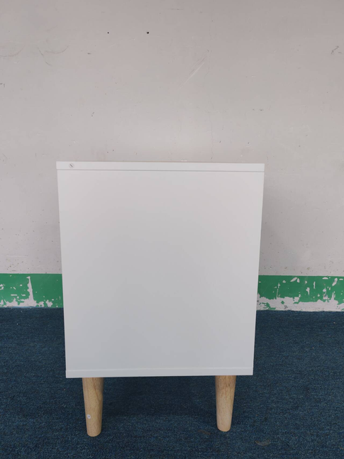 23.22''H White MDF Wooden Nightstand with One Drawer and One Shelf for Kids and Adults - Grand Goldman Shop
