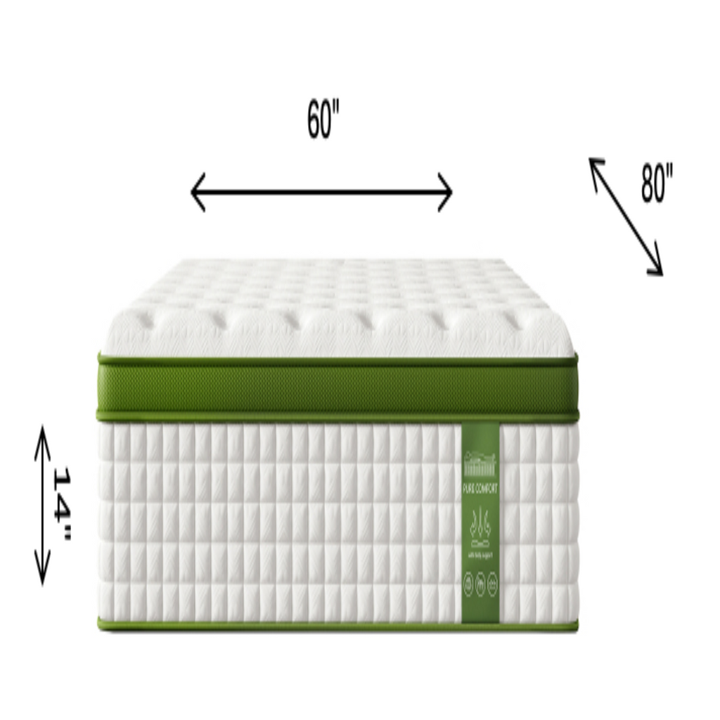 14' Queen Hybrid Mattress with Gel Memory Foam and Pocket Springs - Grand Goldman Shop