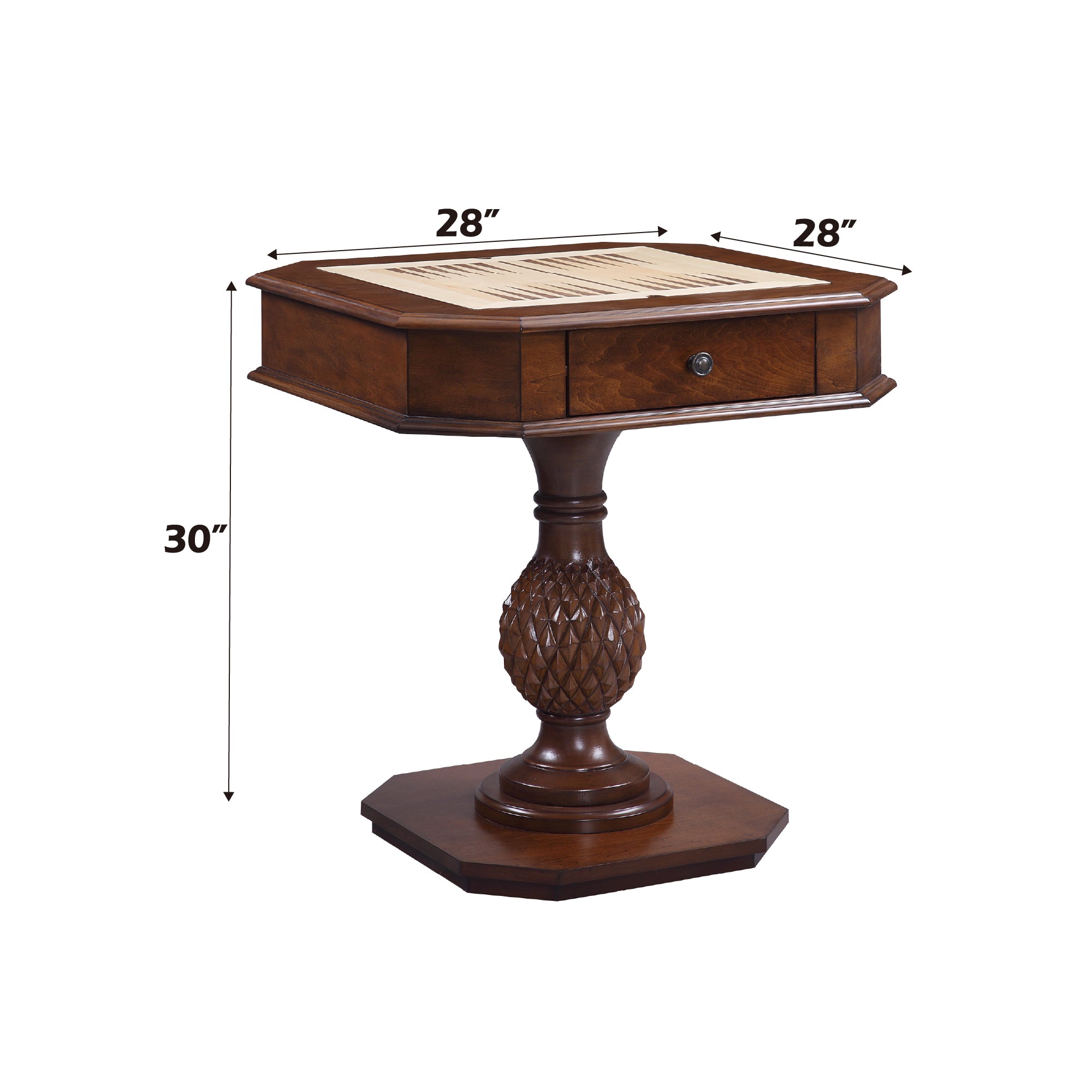 Bishop II Cherry Finish Game Table (Game Board reversible, Chess Figure does not include) | Premium Home Decor - Grand Goldma
