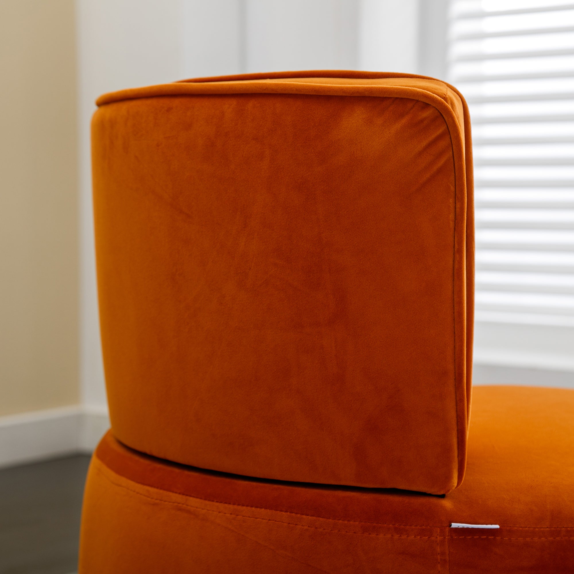 360 Degree Swivel Cuddle Barrel Accent Sofa Chair, Fluffy Velvet Round Armchair, Orange, 25.20'' x 25.59'' x 26.38'' - Grand Goldman Shop