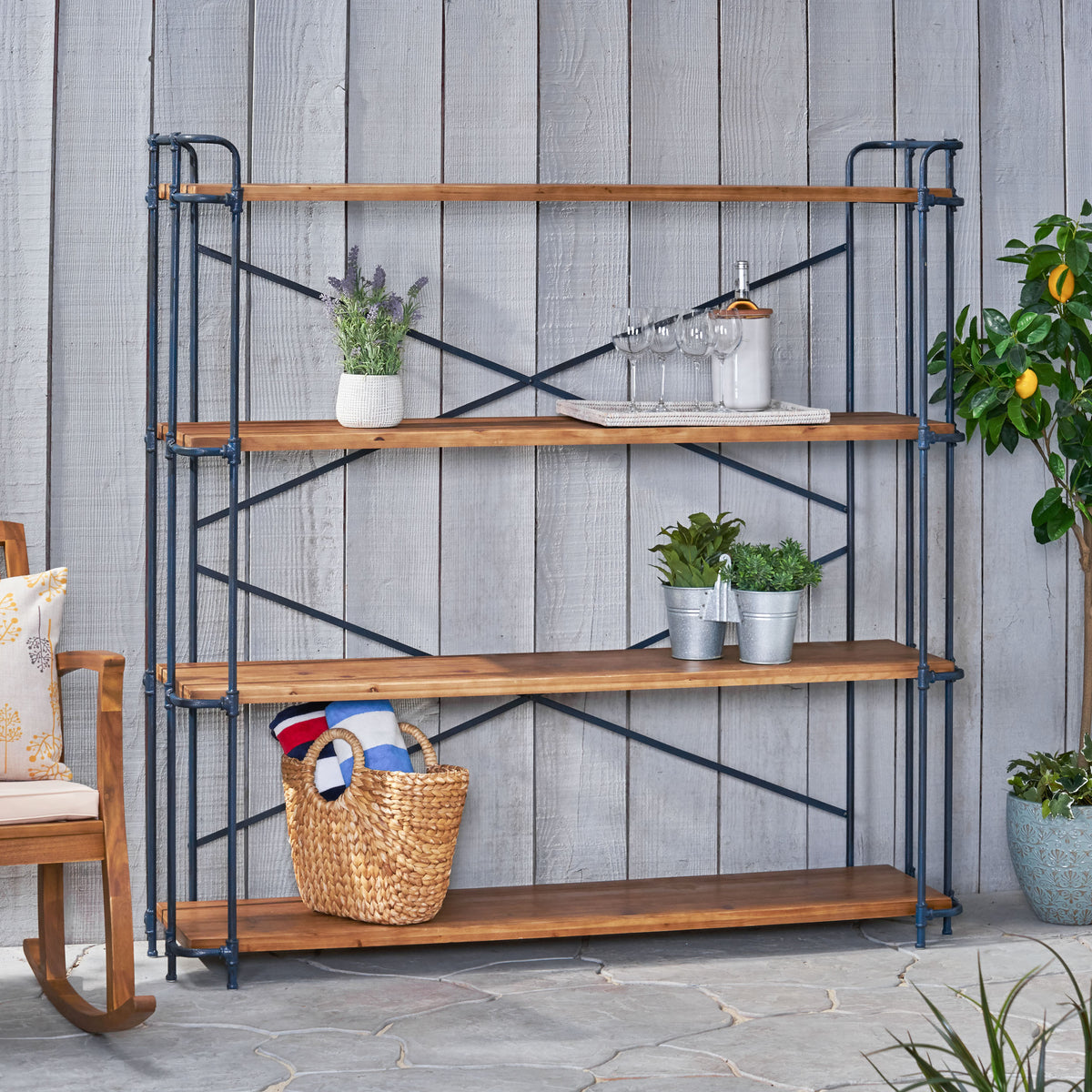 YORKTOWN 4-SHELF BOOKCASE - Grand Goldman Shop