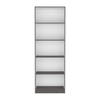 Vinton 4-Tier Bookcase with Modern Storage for Books and Decor, Matt Gray / White | Premium Home Decor - Grand Goldman