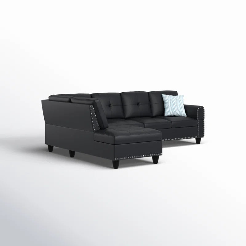 2 - Piece Irine Faux Leather Sectional Sofa - Grand Goldman Shop