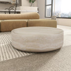 31.49''  Faux MARS Pattern Coffee Tables for Living Room Round Tea table for Living Room, No Need Assembly. - Grand Goldman Shop