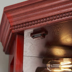 Corner Curio Cabinet Lighted Corner Display, Glass Display Shelf Shelving Bar cabinet with Tempered Glass Door, Bar Cabinet,Cabinet with Adjustable Shelf Glass Cabinet Shelves Bead Bulb Included - Grand Goldman Shop