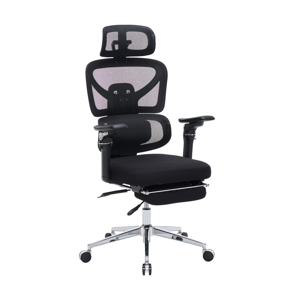 Ergonomic Home Office Desk Chair with Massage Lumbar Support,4D Headrest & 5D Armrests, Adjustable Back High and Seat Depth(B