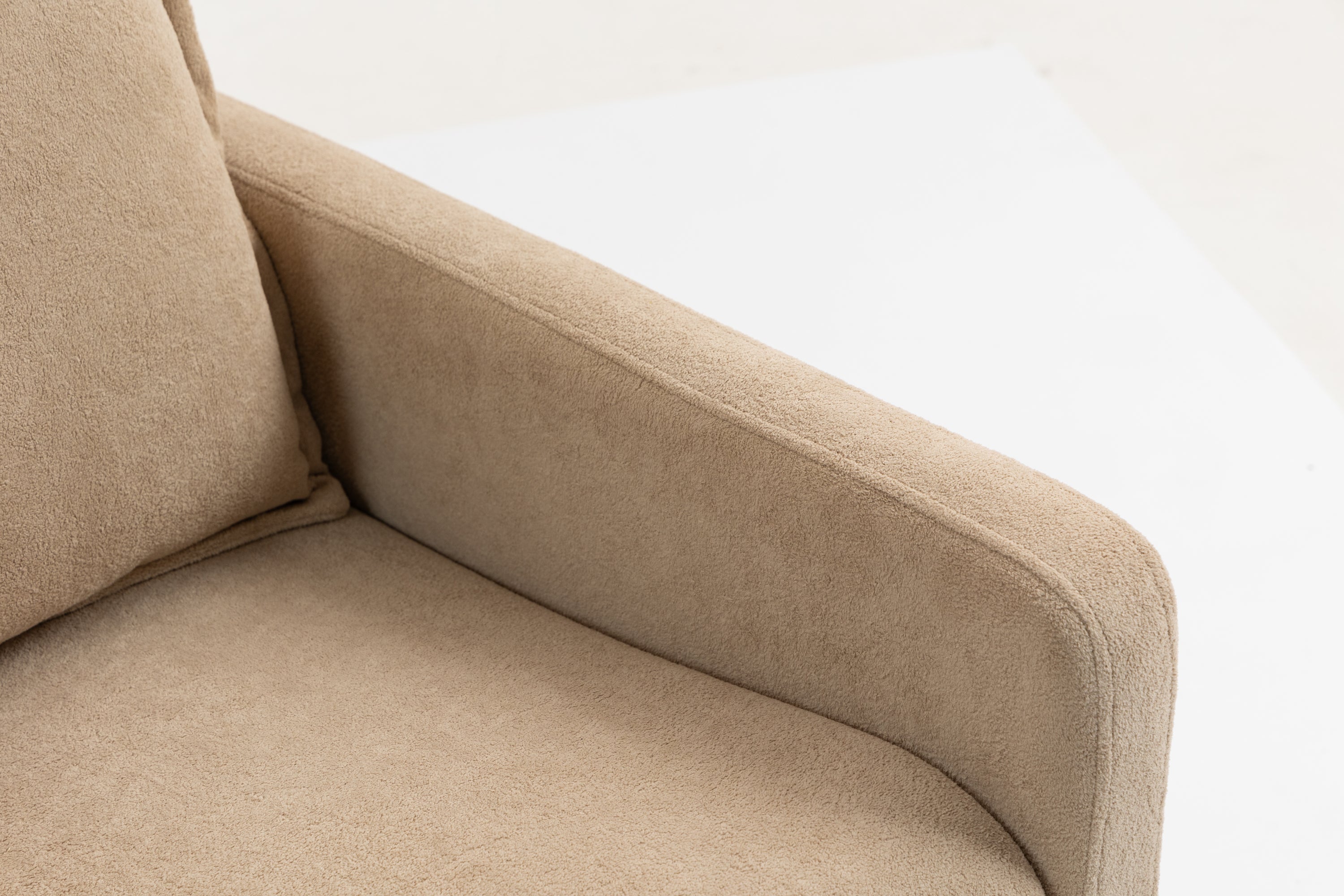 Short plush manual button armchair sofa - Grand Goldman Shop