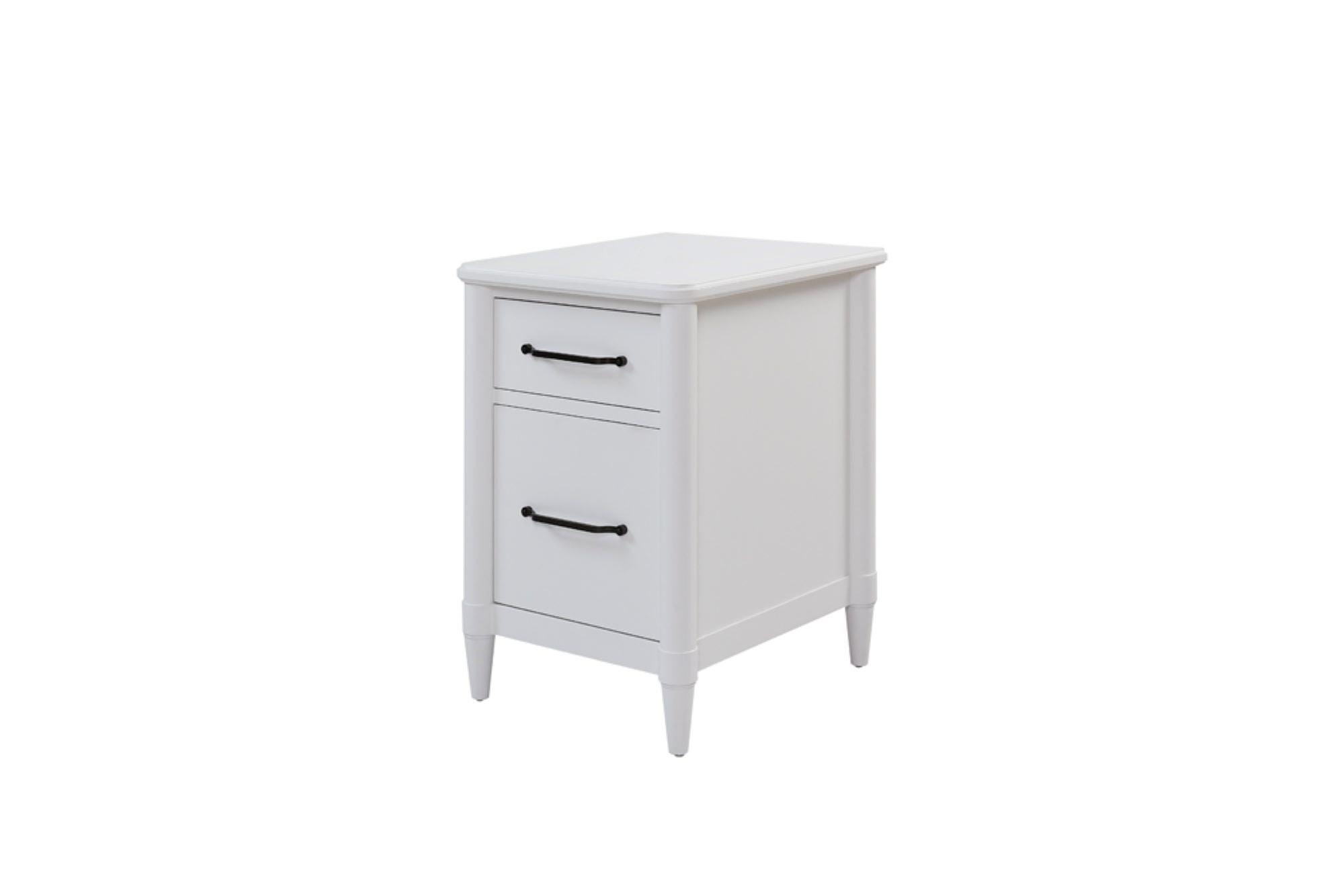 Stylish 2 Drawer Filing Cabinet - White - Available at Grand Goldman