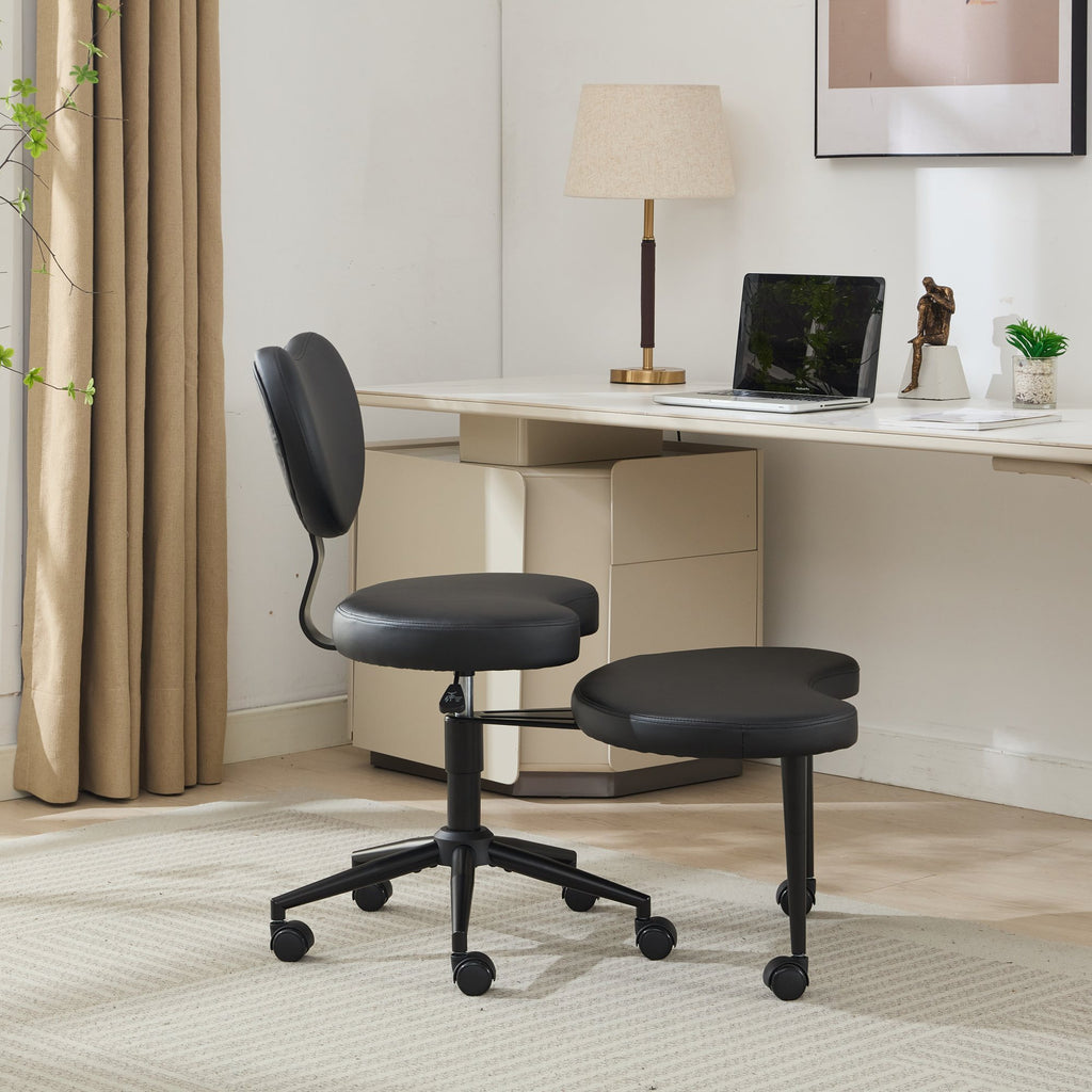 Meditation Chair Plus, Cross Legged Chair with Wheels, ADHD Chair, Criss Cross Desk Chair with Lumbar Support and Adjustable 