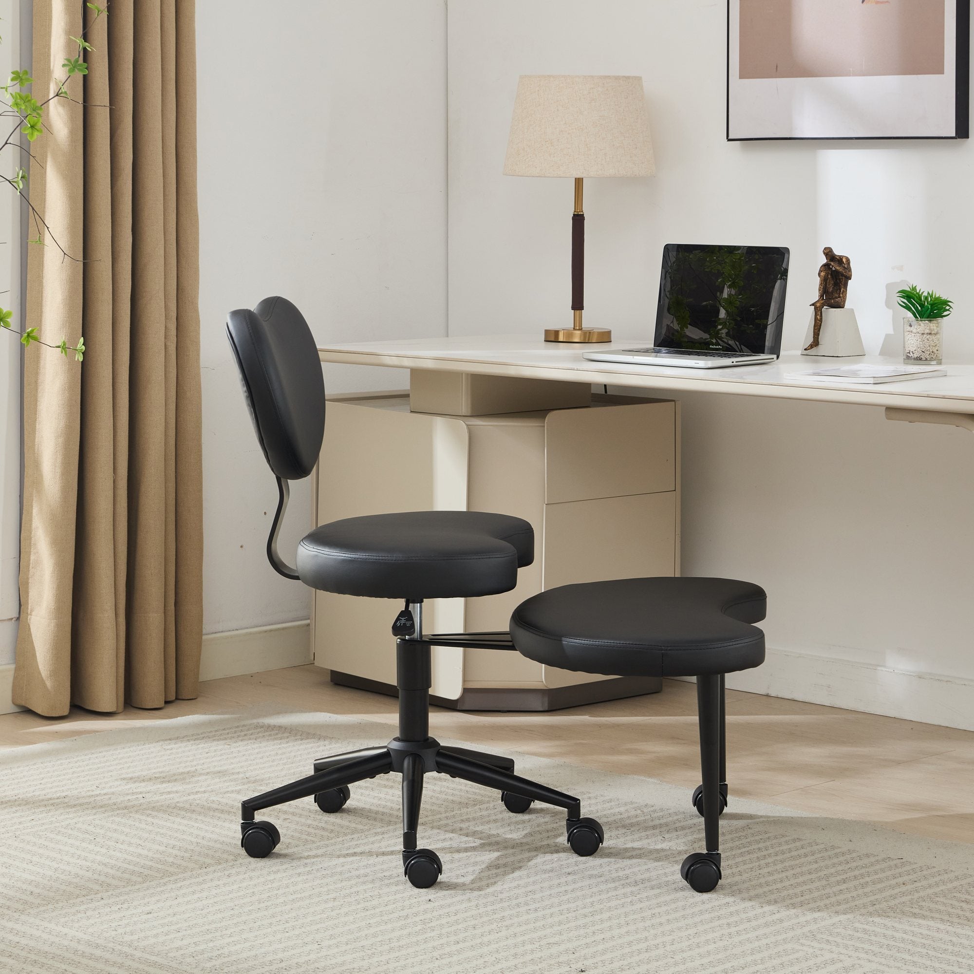 Meditation Chair Plus, Cross Legged Chair with Wheels, ADHD Chair, Criss Cross Desk Chair with Lumbar Support and Adjustable 