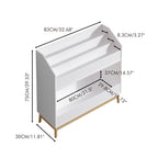White Wooden Kids Bookcase Organizer with Storage, 3-Tier Toddler Book Display Shelf for Bedroom or Playroom - Grand Goldman