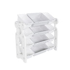 Multi-functional Kids Toy Storage Organizer Cabinet with HDPE Shelf and 12 Bins, Grey White, 33.07 x 14.17 x 33.86 inches - Grand Goldman Shop