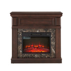 Electric Fireplace with Mantel,fireplace mantel surround with 23' Fireplace Insert, Adjustable Flame, Remote Control, Cherry,41.34'W*14'D*40'H - Grand Goldman Shop