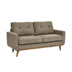 67.7' Wide Mid-Century Modern Upholstered Tufted Loveseat Sofa With Wooden Legs - Grand Goldman Shop