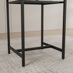 Bar table, equipped with 2 bar stools , with backrest and partition (Rustic Brown) - Grand Goldman Shop