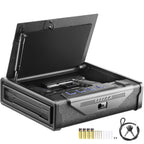 Gun Safe for Pistols, Biometric Gun Safe with Three Quick Access Ways of Fingerprints, Passwords and Keys, Handgun Safe for 2