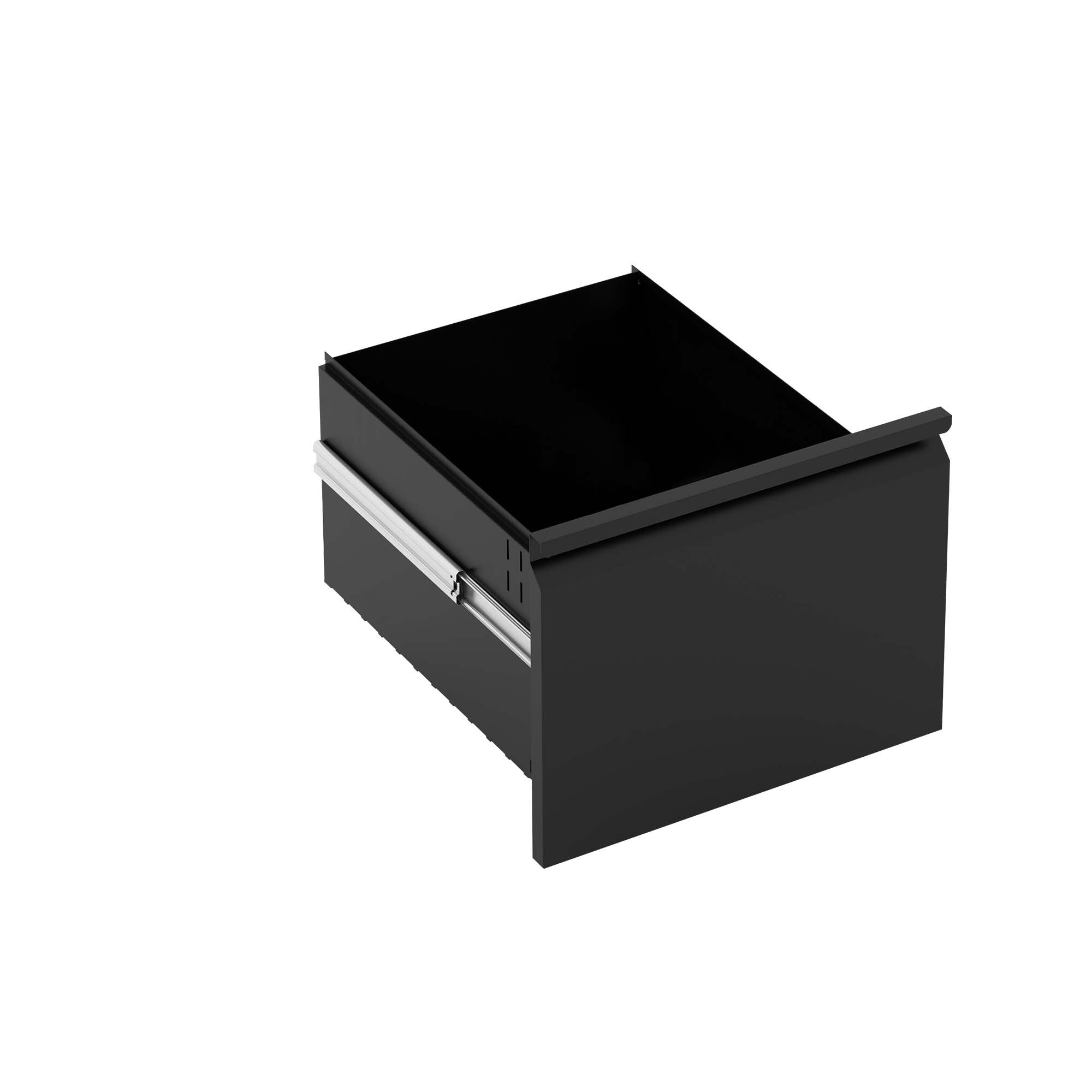 Black Metal 3 Drawer Mobile File Cabinet with Lock for Home Office Organizer, Fully Assembled | Premium Home Decor - Grand Go
