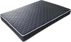 6-inch waterproof  high-density foam mattress with navy blue diamond-quilted breathable fabric. Quilting ensures both style and airflow for cool sleep.Full size(Ship randomly with black edge or white) - Grand Goldman Shop
