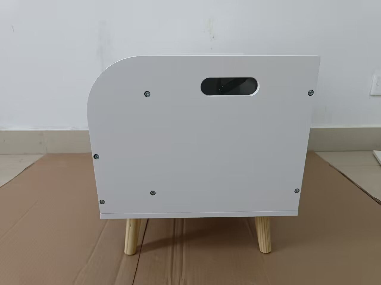 Wooden Toy Box with Front Bookshelf, Flip-Top Lid, Safety Hinge for Kids Room Organization in White, Solid Wood & MDF Constru