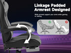 Gaming chair, Computer chair Ergonomic chair with footrest Office chair Ergonomic computer chair with lumbar backrest Blackgr