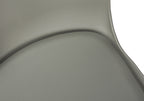 Office Chair, Adjustable Height, Swivel, Ergonomic, Computer Desk, Work, Juvenile, Grey Leather Look, Grey Metal, Contemporar