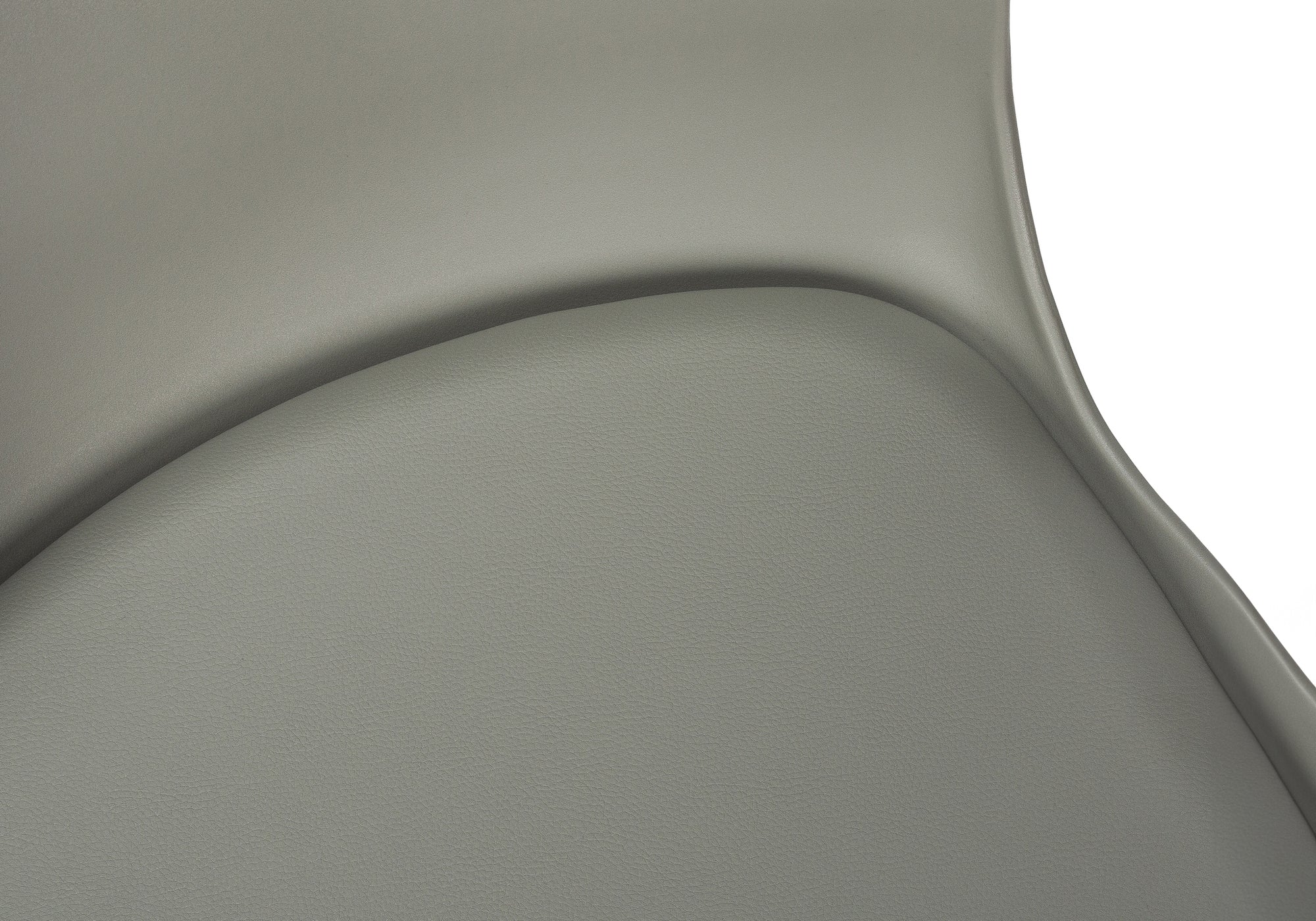 Office Chair, Adjustable Height, Swivel, Ergonomic, Computer Desk, Work, Juvenile, Grey Leather Look, Grey Metal, Contemporar