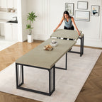 23.62'- 118'Modern Extendable Dining Table,Seats 2-10 People,,Space-Saving Wood Dining Table for Kitchen/Dining Room/Living Room,Perfect for Family Gatherings/Parties(Ancient White) - Grand Goldman Shop