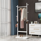 Coat Racks solid wood hanger 23.6* 11*71 in Solid environmental protection easy to assemble beautiful can be placed in the bedroom/entrance/living room (white) - Grand Goldman Shop