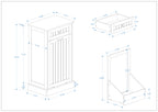 One Drawers and One-Compartment Tilt-Out Trash Cabinet Kitchen Trash Cabinet-Black - Grand Goldman Shop