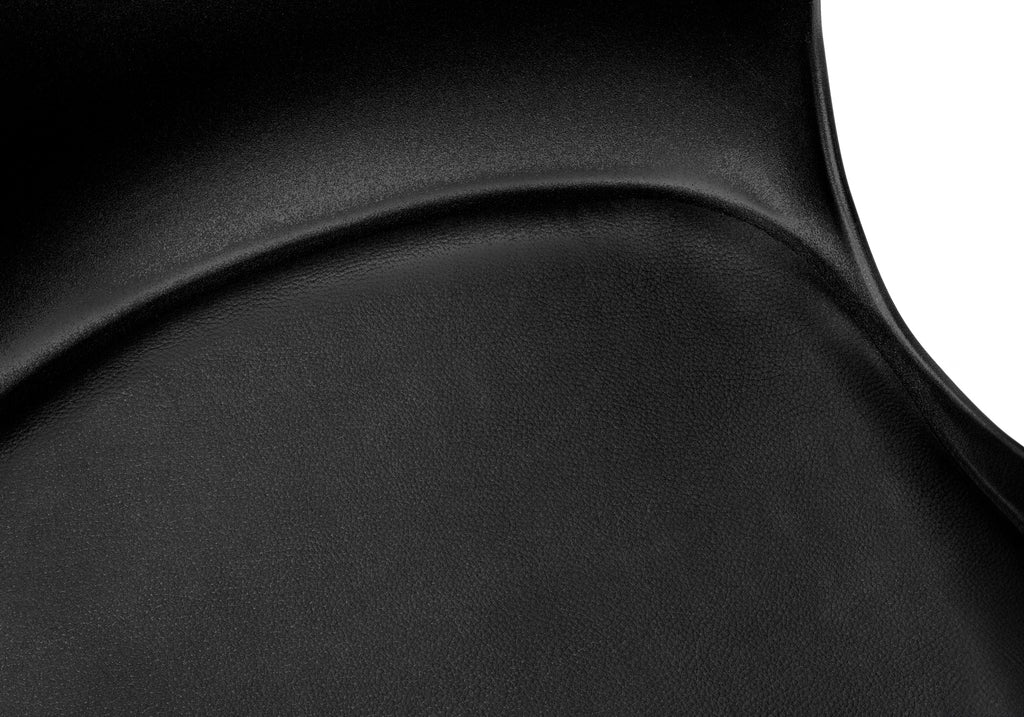 Office Chair, Adjustable Height, Swivel, Ergonomic, Computer Desk, Work, Juvenile, Black Leather Look, White Metal, Contempor