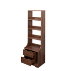 Night Stand with Bookshelf, Night Stand with 2 Storage Drawers for Bedroom - Grand Goldman Shop