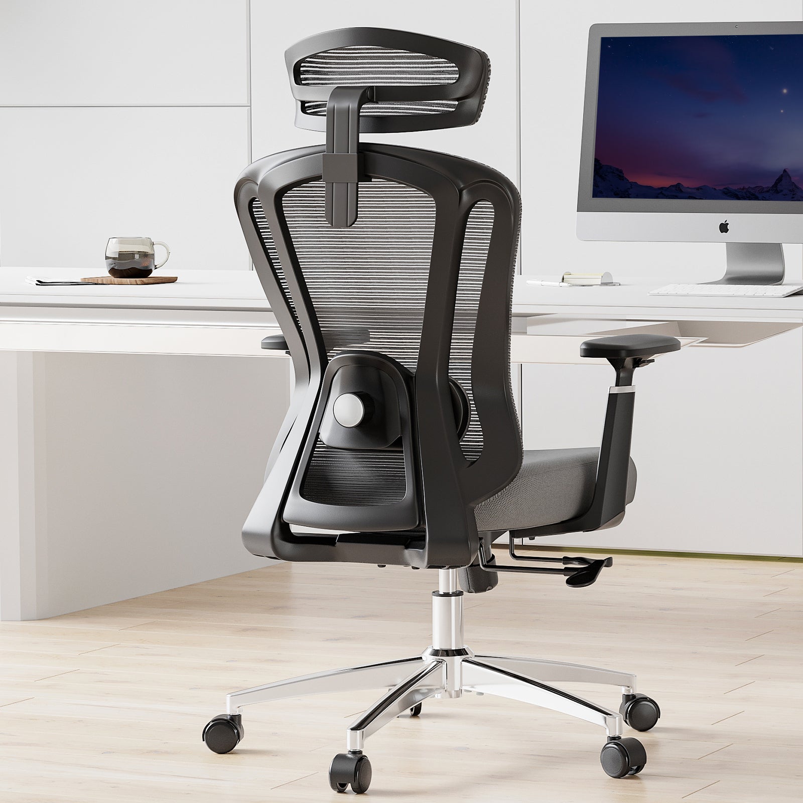 Office Chair Ergonomic Desk Chair, High Back Computer Chair with Wheels, Home Sutdy Chair for Heavy People, Office Chair Adju