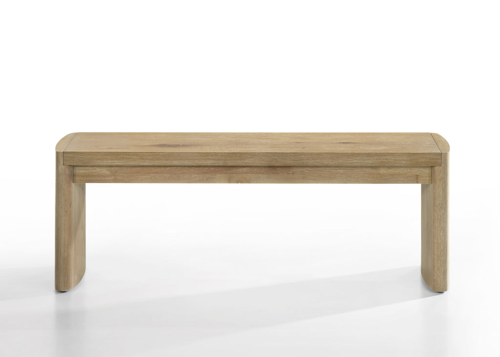 Magnus Wooden Oak Finish 50.5' Wide Dining Bench - Grand Goldman Shop