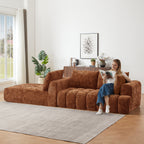 Chenille L-Shape Luxury Sectional Oversized Sofa,Mnimalist Design,Comfy Sleeper Couch for Living Room,Apartment&Reception Spaces,No Assembly Required - Grand Goldman Shop