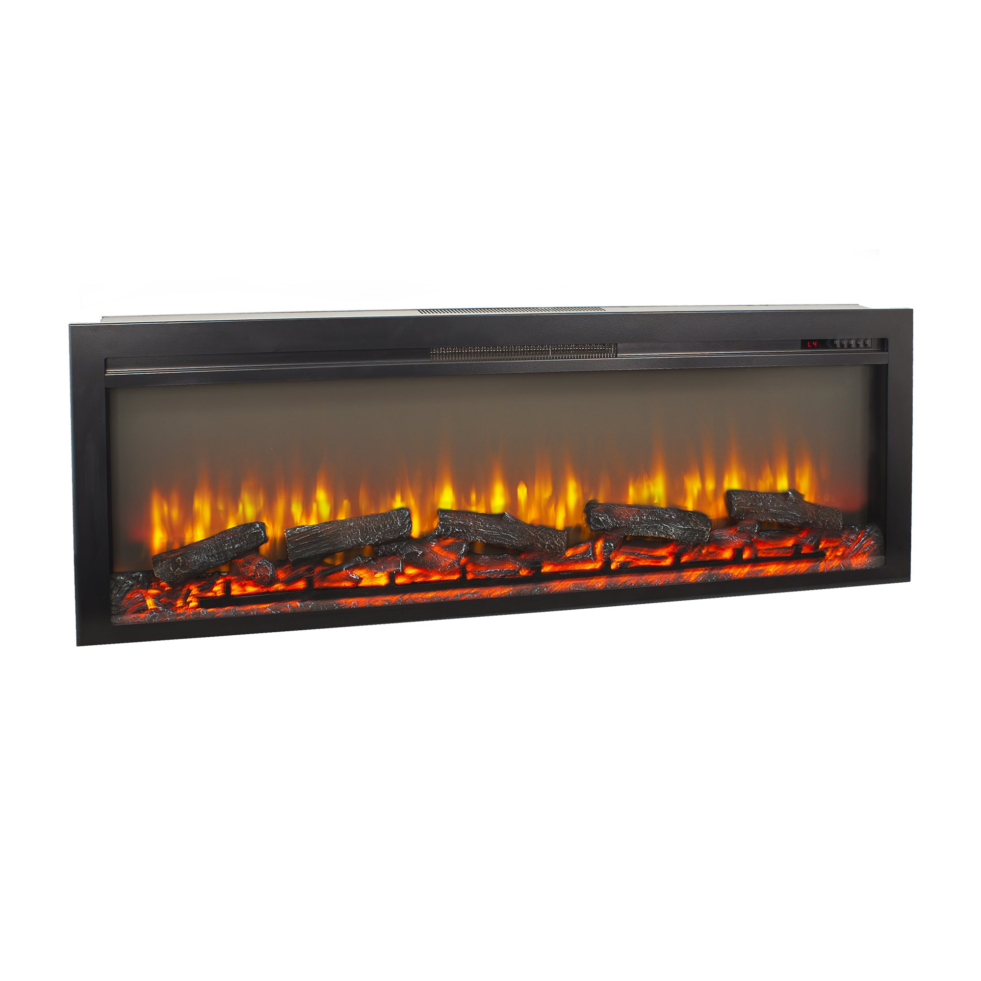 54 inch in wall recessed electric fireplace with remote and multi color flame & emberbed - Grand Goldman Shop