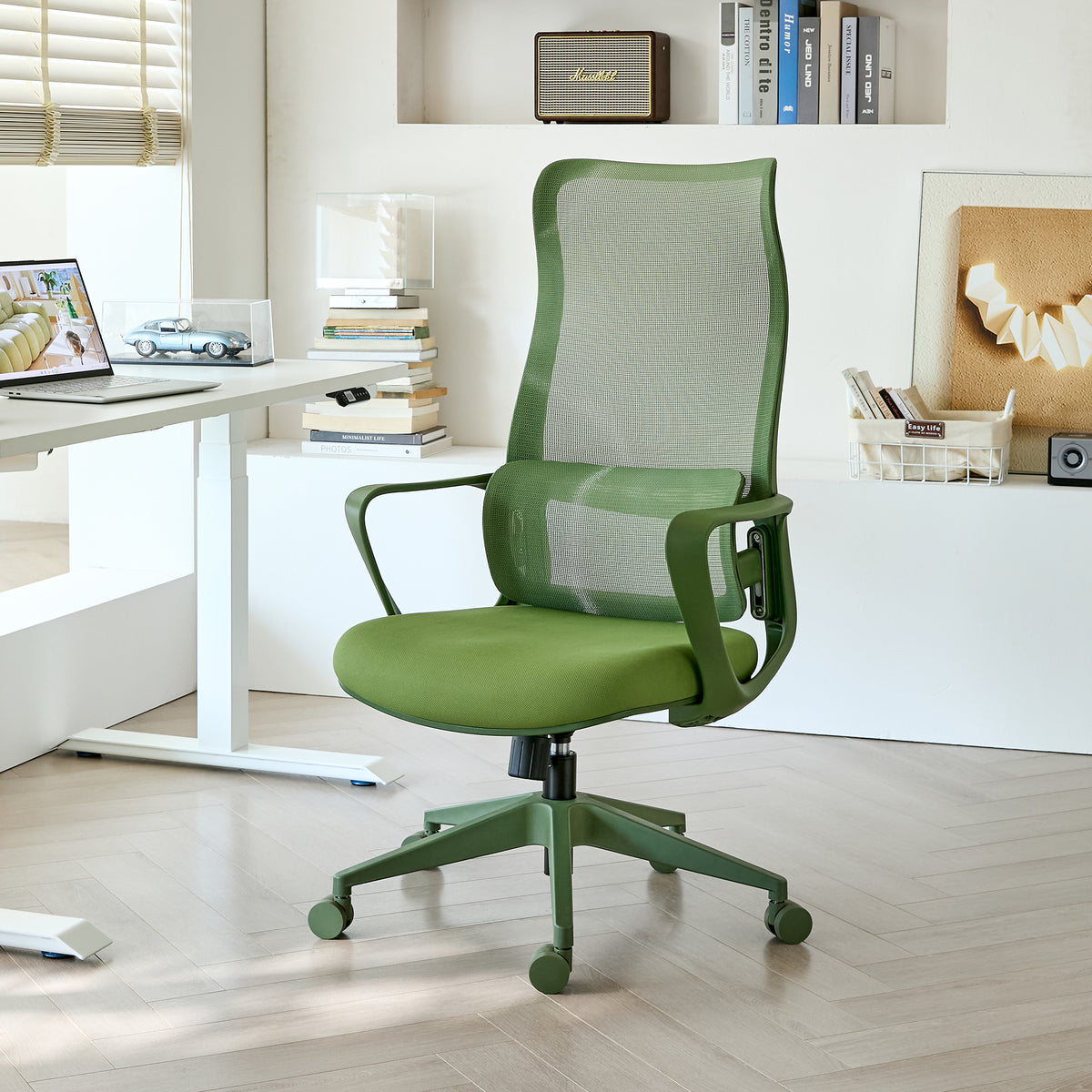 Ergonomic Colorful Office Chair 350LBS Home Office Mesh Breathable High Back, With Adjustable Lumbar Support Computer Chair, 