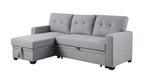 Upholstered Pull out Sectional Sofa with Chaise - Grand Goldman Shop