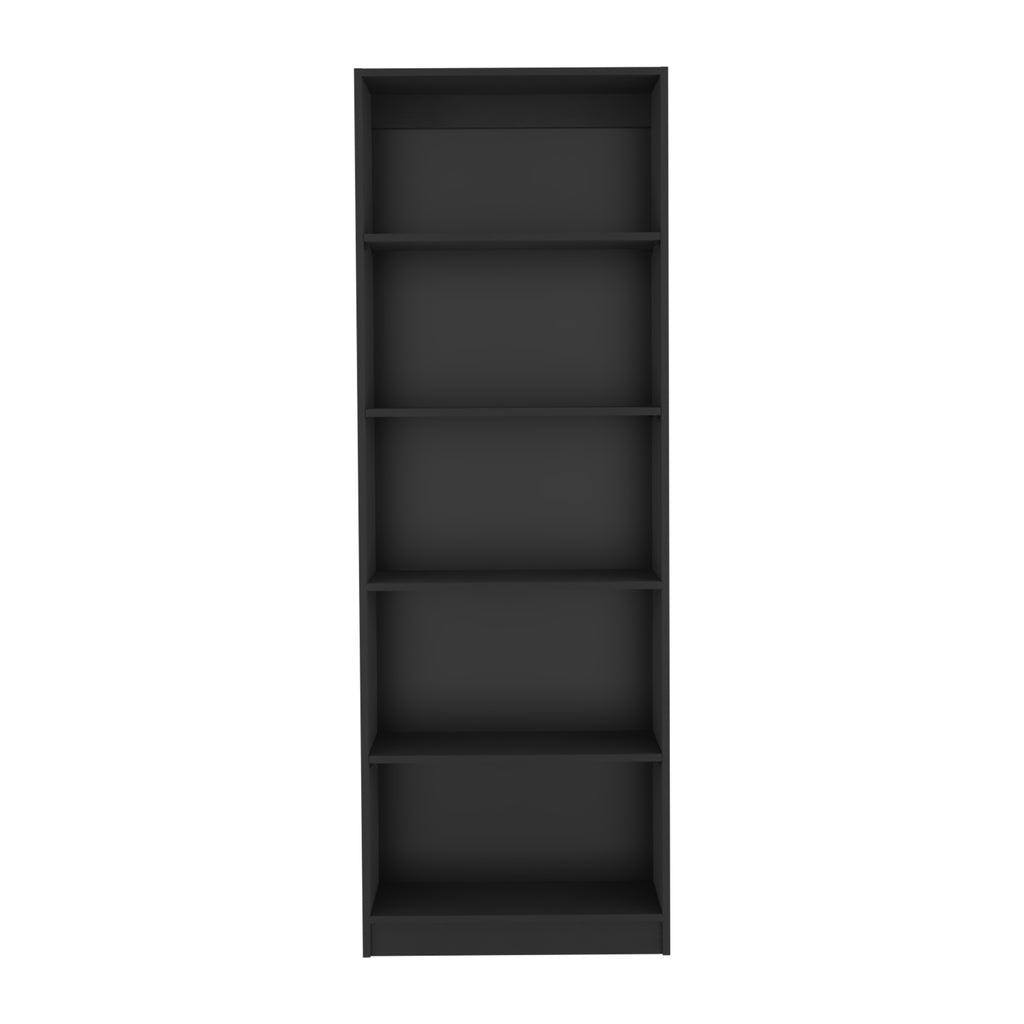 Vinton 4-Tier Bookcase with Modern Storage for Books and Decor, Black | Premium Home Decor - Grand Goldman