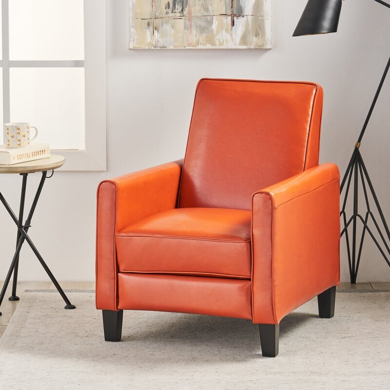 Recliner Push Back Chair for Elegant Home Décor Orange - Grand Goldman Shop