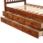 Orisfur. Twin Size Platform Storage Bed Solid Wood Bed with 6 Drawers - Grand Goldman Shop