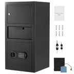3.6 Cubic Feet Drop Safe, Large Capacity Front Drop Slot Safe Box with Digital Keypad, Heavy Duty 3 Tiers Cash Depository Box