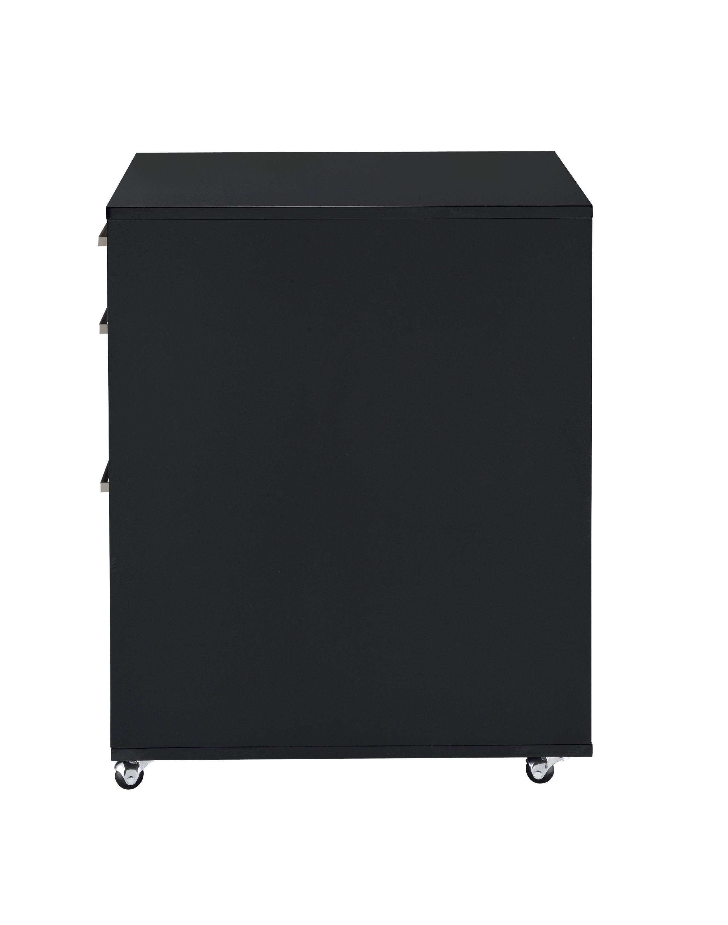 Coleen Black High Gloss & Chrome Finish Cabinet | Premium Home Decor - Grand Goldman