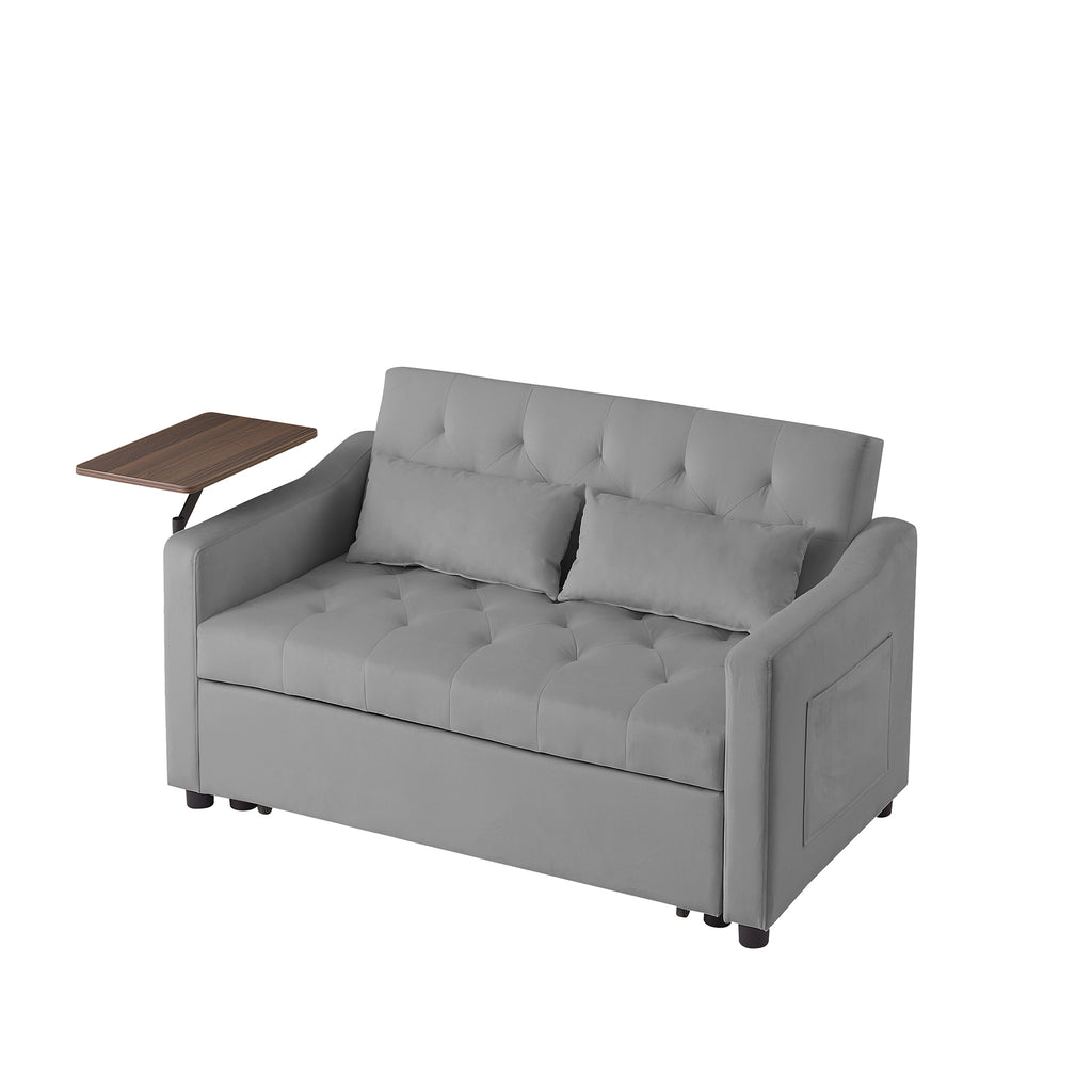 GREY VELVET SOFA BED - Grand Goldman Shop