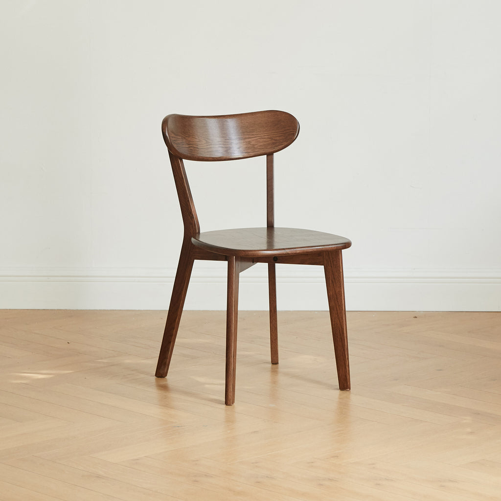 Natural Oak Dining Chair Set of 4 - Solid Wood, Comfortable Design, Walnut Finish, 19.69x18.50x31.50 inches - Grand Goldman Shop