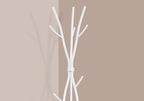 Coat Rack, Hall Tree, Free Standing, 11 Hooks, Entryway, 74'h, Bedroom, White Metal, Contemporary, Modern - Grand Goldman Shop