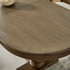 94.06 Inch Extendable Wooden Dining Table for 6 Persons,Long Expandable Curved Dining Table,Mid Century Modern Large Kitchen Table for Living Room,Restaurant - Grand Goldman Shop