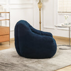 Comfy Bean Bag Chair with Memory Foam Filler – Tufted Soft Stuffed Bean Bag Sofa for Dorm, Apartment, or Living Room – Dark Blue - Grand Goldman Shop