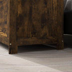 HOMCOM 39.4' Storage Chest w/ 2 Safety Hinges, Wooden Box, Rustic Brown - Grand Goldman Shop
