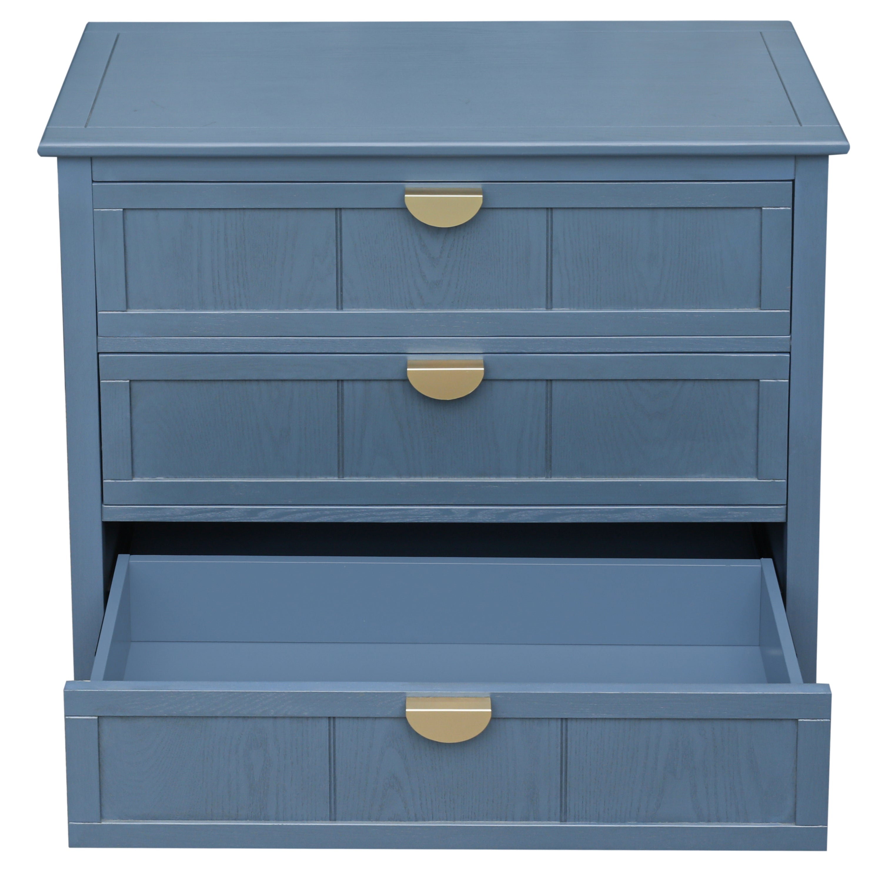 3-Drawer Cabinet for Bedroom, Living Room, or Study – Blue MDF American Furniture - Grand Goldman Shop