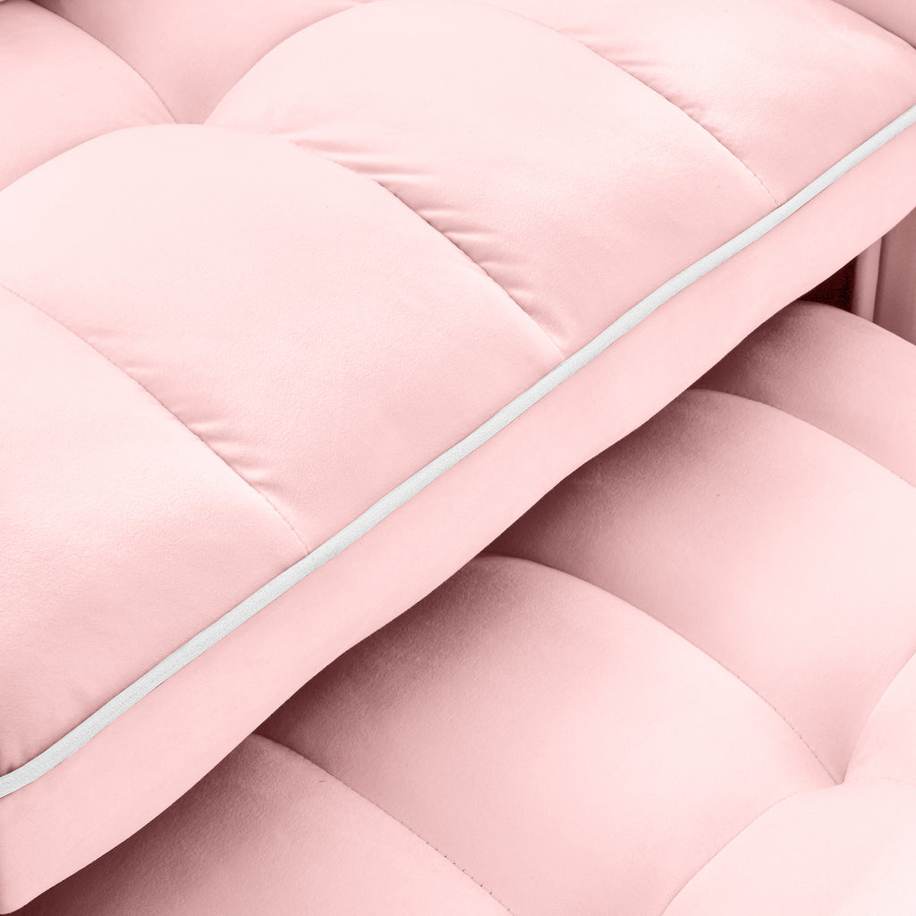 Convertible Sleeper Chair Sofa Bed Adjustable Pull Out Sleeper Chair Bed Multi-Pockets Folding Sofa Bed for Living Room Bedroom Small Space,3-in-1 Sofa Bed(PINK) - Grand Goldman Shop